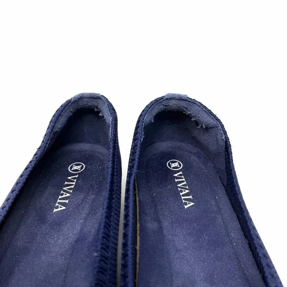 New Vivaia Aria Walker Lightweight Pointed Ballet Flats Navy Size US 6